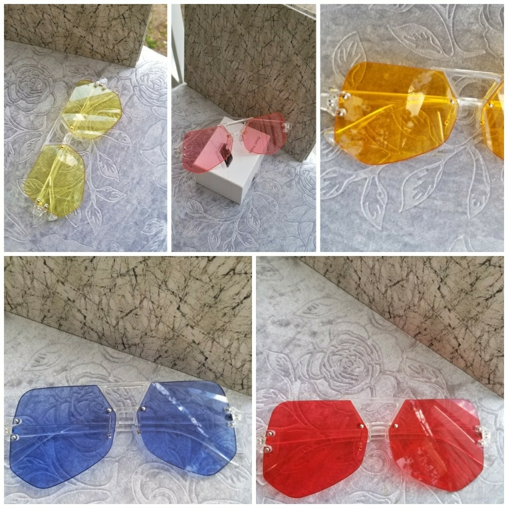 Ladies sunglasses over size sunglasses tranparent